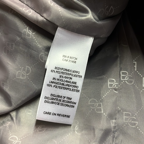 BCBGeneration Gray Classic Button Front Wool Blend Blazer - Picture 16 of 16